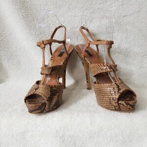 Bally snake skin heels